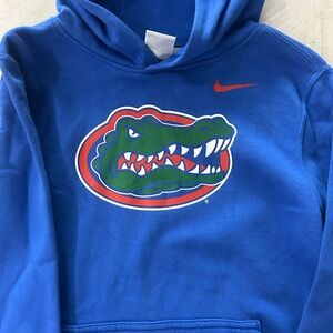 Nike Kids Blue Hoodie with Alligator Logo